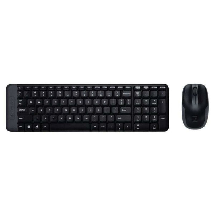 Kлаиатура с безжична мишка Logitech MK220 Черен Испанска Qwerty