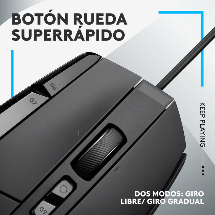 Мишка Logitech 910-006139 25600 dpi Черен