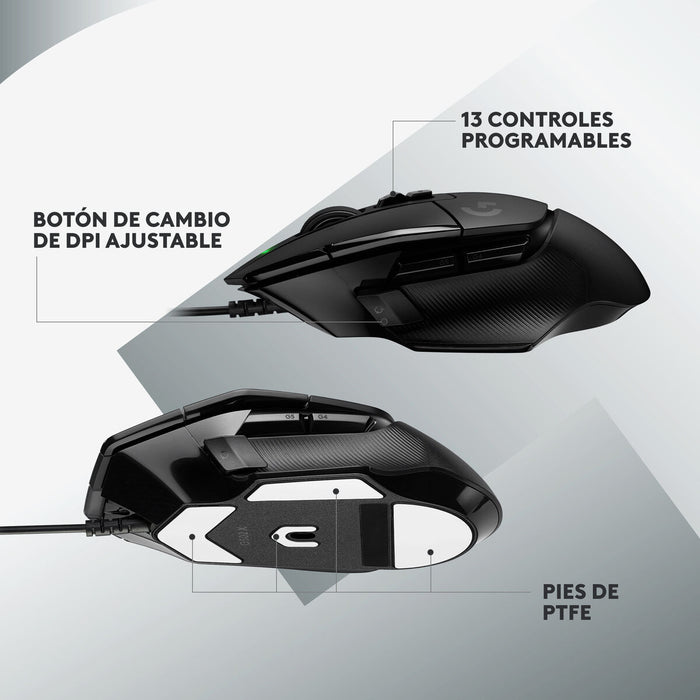 Мишка Logitech 910-006139 25600 dpi Черен