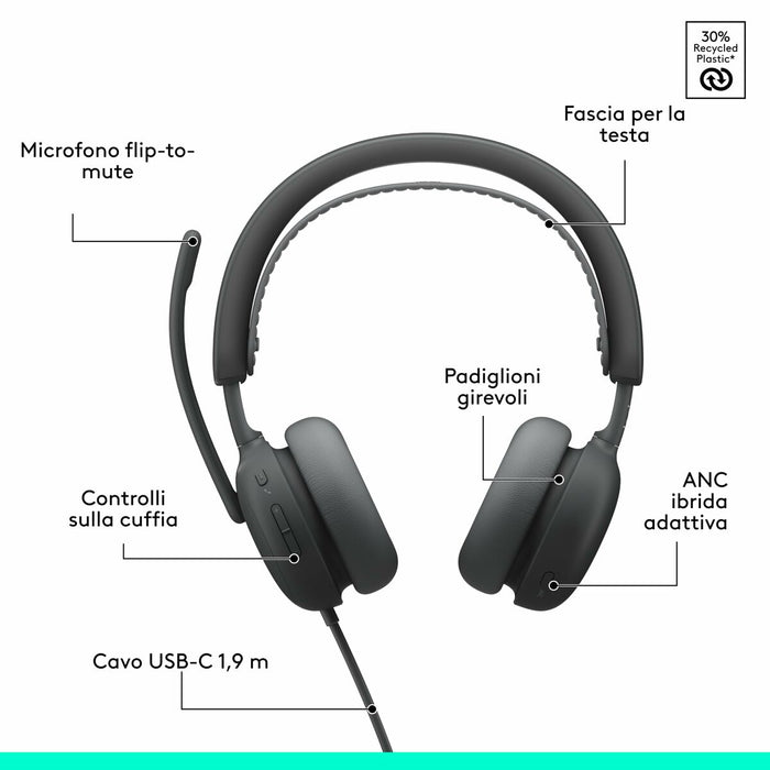 Слушалки Logitech 981-001498 Графит