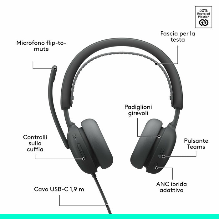 Слушалки Logitech 981-001512 Графит