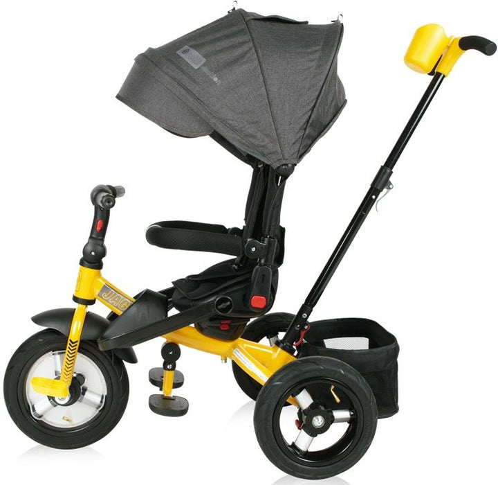 Триколка Lorelli - Jaguar, с въздушни гуми, Black & Yellow