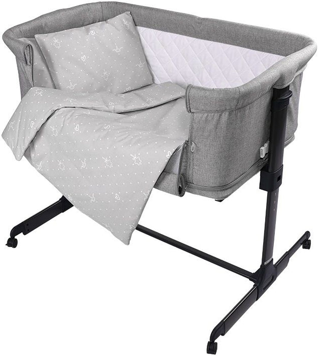Спален комплект за кошари Lorelli - Eva, 5 части, Мечо, сив
