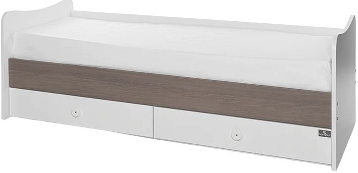 Легло Lorelli - Maxi Plus, 3Box, 70 х 160 cm, бяло/кафе