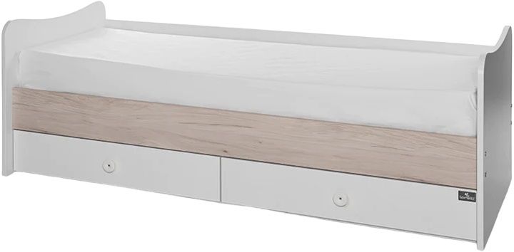 Легло Lorelli - Maxi Plus, 3Box, 70 х 160 cm, бяло/светъл дъб