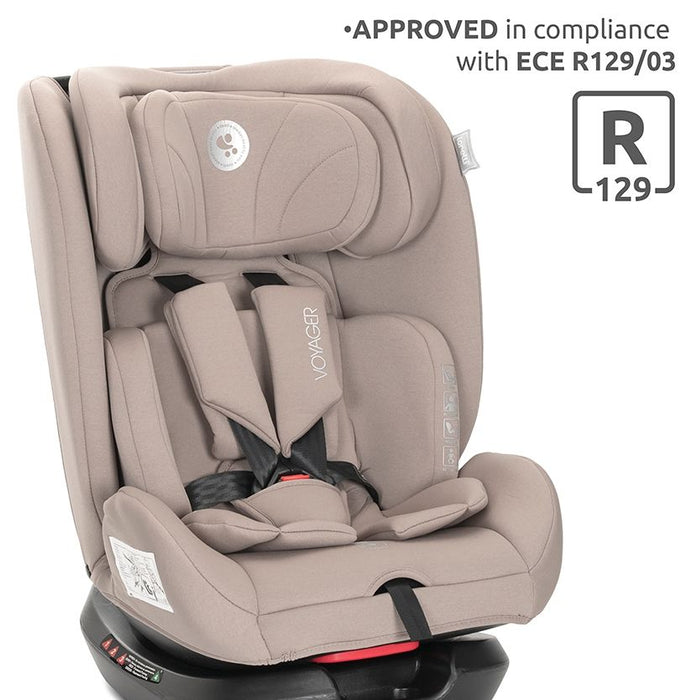 Стол за кола Lorelli - Voyager, i-Size, 40-150 cm, Beige