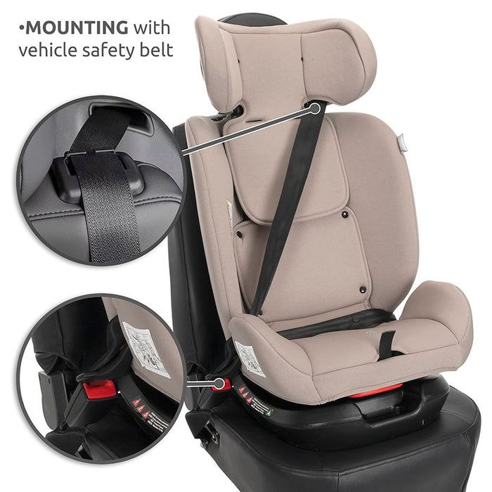 Стол за кола Lorelli - Voyager, i-Size, 40-150 cm, Beige