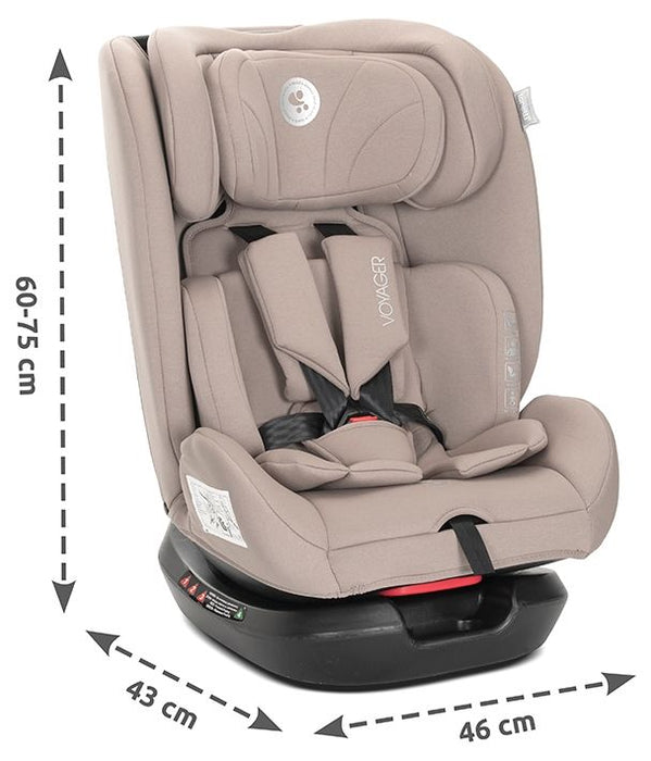 Стол за кола Lorelli - Voyager, i-Size, 40-150 cm, Beige