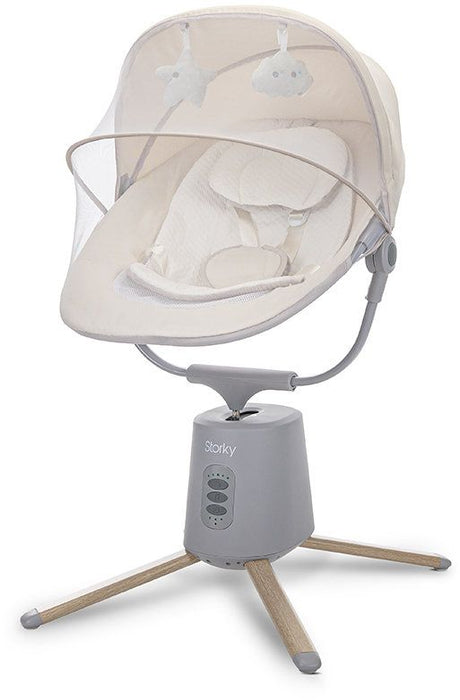 Електрически шезлонг с люлеене Lorelli Premium - Storky, Beige