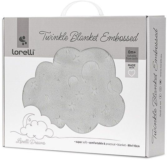 Бебешко одеяло Lorelli - Twinkle, 80 х 110 cm, сиво