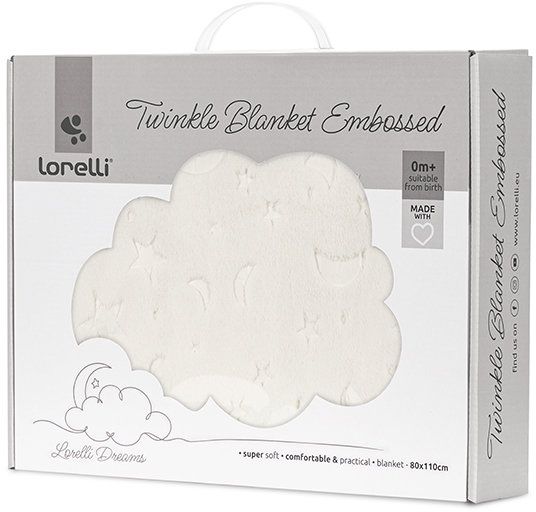 Бебешко одеяло Lorelli - Twinkle, 80 х 110 cm, екрю