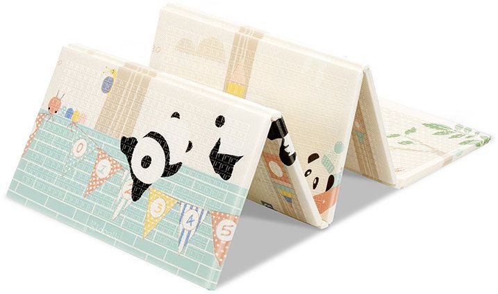 Двулицево термо килимче за игра Lorelli - 180 x 120 x 1 cm, Panda Park