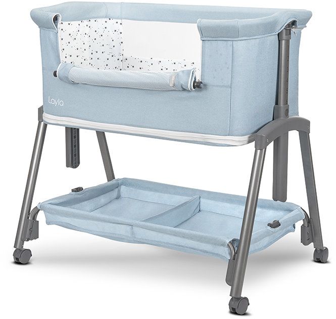 Мини кошара с падаща преграда 2 в 1 Lorelli - Layla, Blue