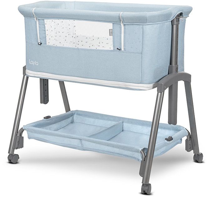 Мини кошара с падаща преграда 2 в 1 Lorelli - Layla, Blue
