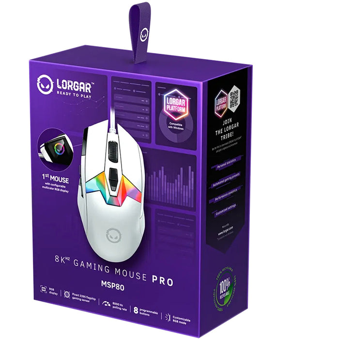 Мишка LORGAR MSP80 WHITE LRG-MSP80-WH