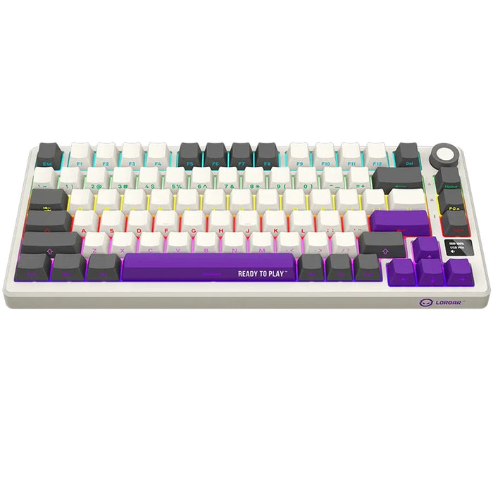Безжична Клавиатура LORGAR KBP7075W BEIGE, GRAY, PURPLE LRG-KBP7075W-RT-US