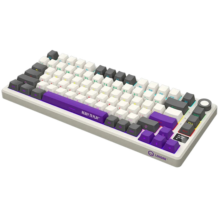 Безжична Клавиатура LORGAR KBP7075W BEIGE, GRAY, PURPLE LRG-KBP7075W-RT-US