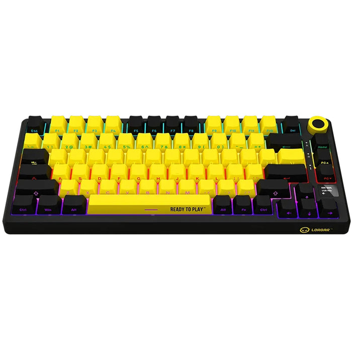 Безжична Клавиатура LORGAR KBP7075W BLACK YELLOW LRG-KBP7075W-YL-US