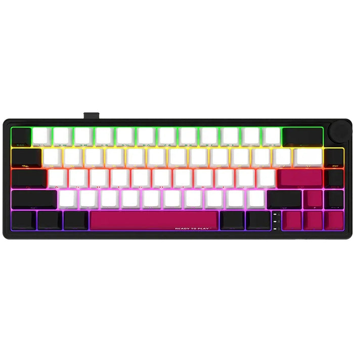 Безжична Клавиатура LORGAR KBP70MW BLACK WHITE PINK LRG-KBP70MW-BK-US