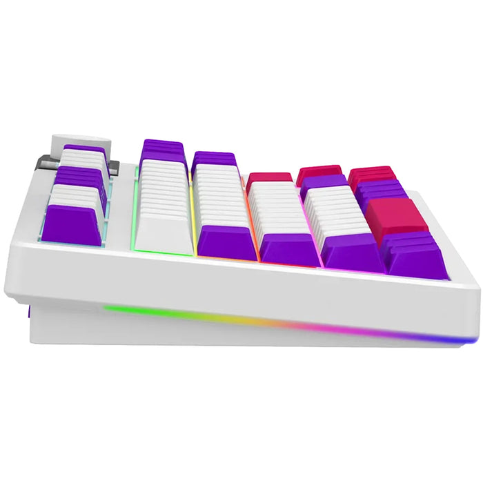 Безжична Клавиатура LORGAR KBP70TKLW WHITE PURPLE PINK LRG-KBP70TKLW-WH-US