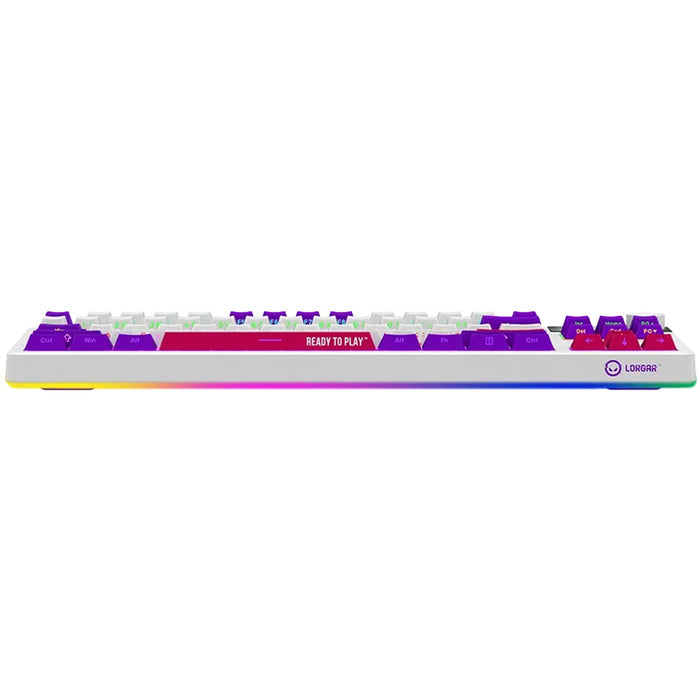 Безжична Клавиатура LORGAR KBP70TKLW WHITE PURPLE PINK LRG-KBP70TKLW-WH-US