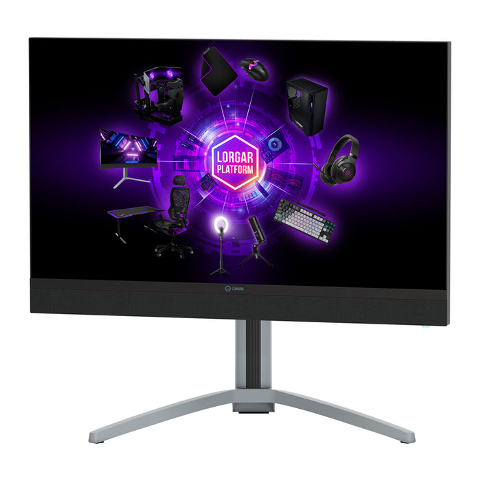 Монитор LORGAR 27MP1 mini LED 0.155 мм, 178°/178°, IPS, 27.0 ", 68.6 см, 3840x2160, 160.00 Hz, 1.00 ms, HDMI, DisplayPort, USB-C, BLACK/GRAY