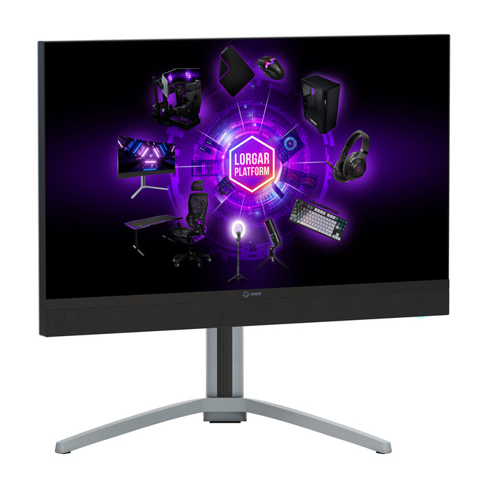 Монитор LORGAR 27MP1 mini LED 0.155 мм, 178°/178°, IPS, 27.0 ", 68.6 см, 3840x2160, 160.00 Hz, 1.00 ms, HDMI, DisplayPort, USB-C, BLACK/GRAY