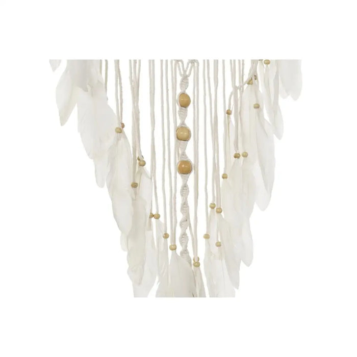 Ловец на сънища DKD Home Decor Бял Многоцветен Естествен