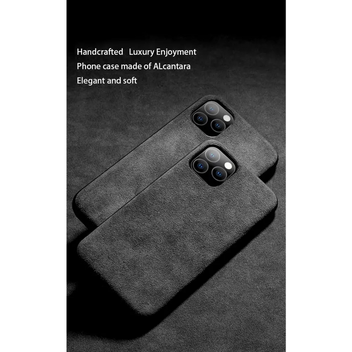 Луксозен калъф от Алкантара кожа за iPhone 11