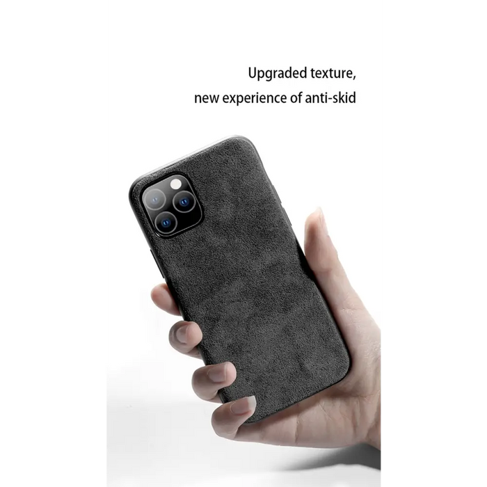 Луксозен калъф от Алкантара кожа за iPhone 11