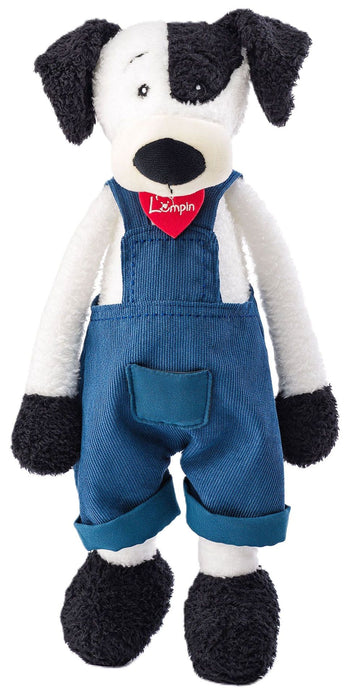 Плюшена играчка Lumpin - Кучето Федерико, със син гащеризон, 40 cm
