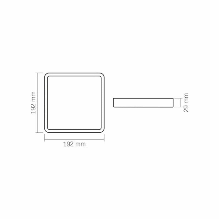 ЛУНА КВАДРАТ ОТКРИТ VLE-DLSS-184B 18W/4K/BK VIDEX