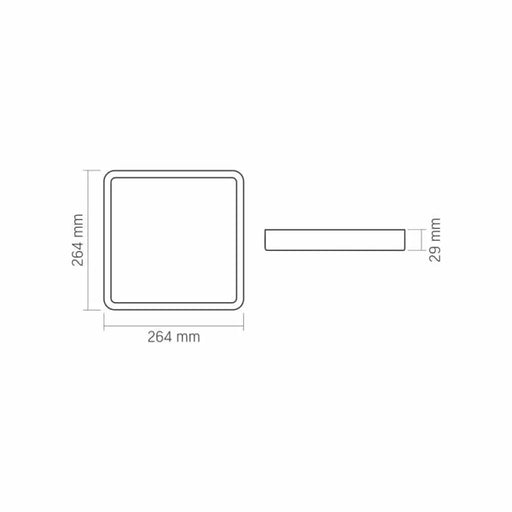 ЛУНА КВАДРАТ ОТКРИТ VLE-DLSS-244B 24W/4K/BK VIDEX