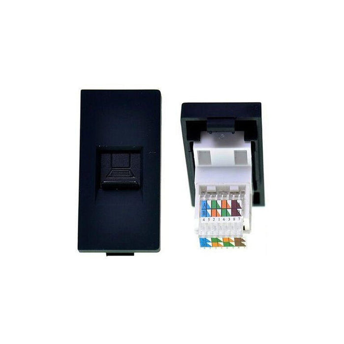 РОЗЕТКА RJ45 1/2 МОДУЛ МЕХАНИЗЪМ ЧЕРНА LUXON