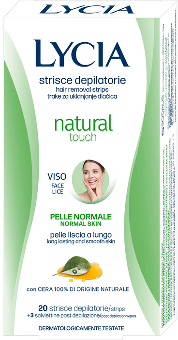Депилиращи ленти за лице Natural , нормална кожа, 20 бр