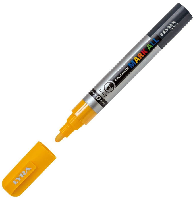 Акрилен маркер Lyra Graduate Mark All - 2.0 mm, жълт