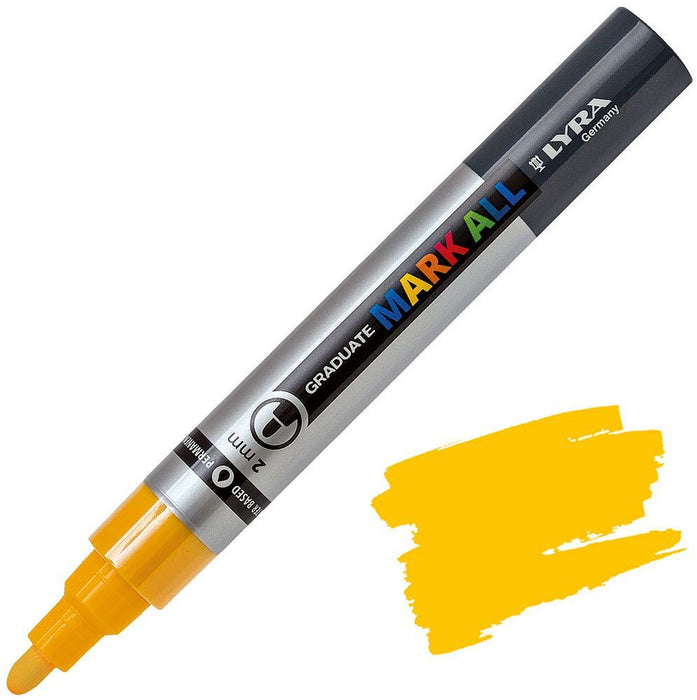 Акрилен маркер Lyra Graduate Mark All - 2.0 mm, жълт