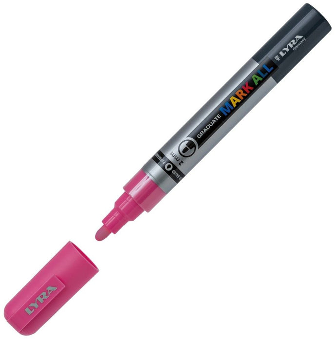 Акрилен маркер Lyra Graduate Mark All - 2.0 mm, розов