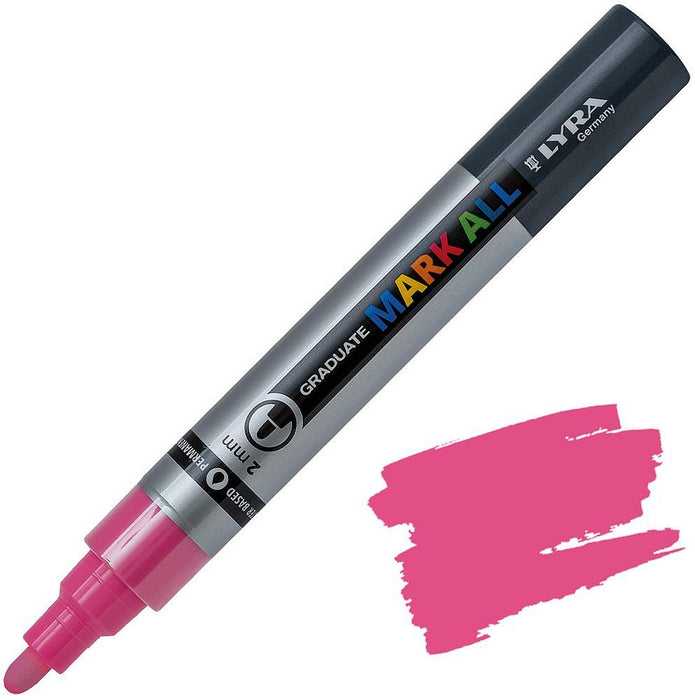 Акрилен маркер Lyra Graduate Mark All - 2.0 mm, розов