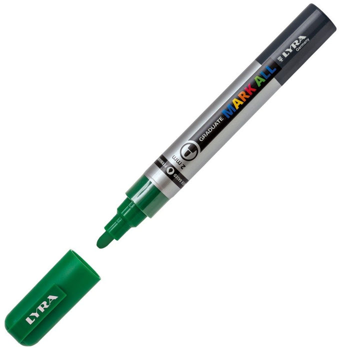 Акрилен маркер Lyra Graduate Mark All - 2.0 mm, сапфирено зелен