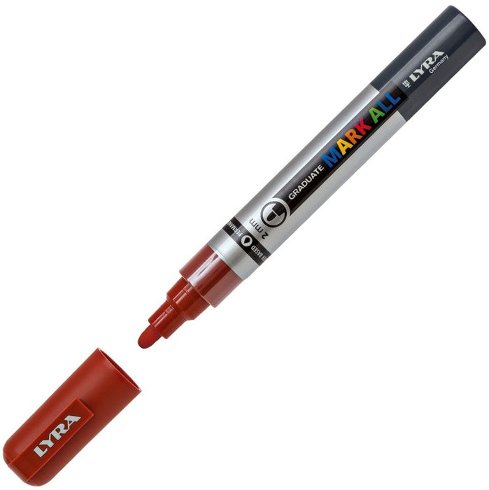Акрилен маркер Lyra Graduate Mark All - 2.0 mm, кафяв