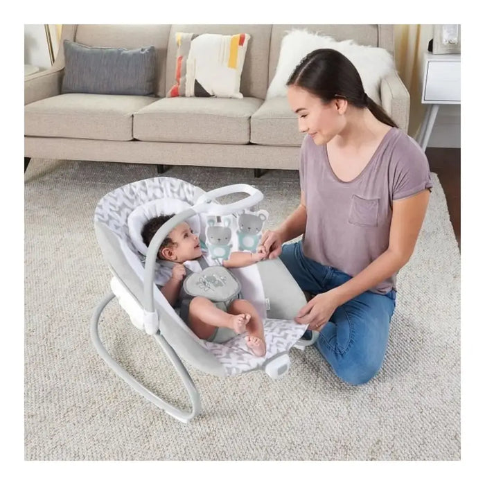 Люлеещ се стол Ingenuity 2-in-1 Swing Lounger - Raylan Сив
