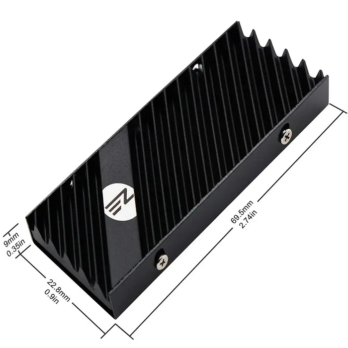 M.2 Heatsink EZDIY-FAB за NVMe SSD диск - Черен