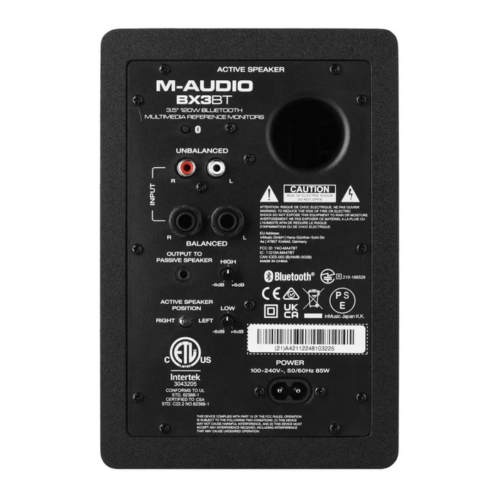 M-AUDIO BX3 BT 2x високоговорител Черен кабелен + Bluetooth