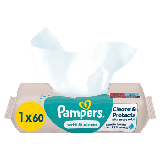 МОКРИ КЪРПИ SOFT&CLEAN 60 БРОЯ PAMPERS