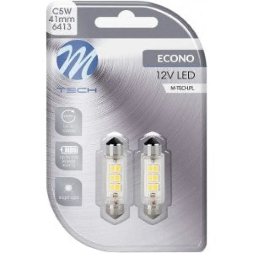 M-TECH ECONO LED C5W (41mm) 6000K 0.4W 12V BLISTER X2 PCS