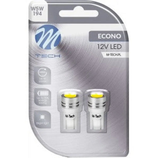M-TECH ECONO LED W5W 6500K 0,5W 12V BLISTER X2 PCS