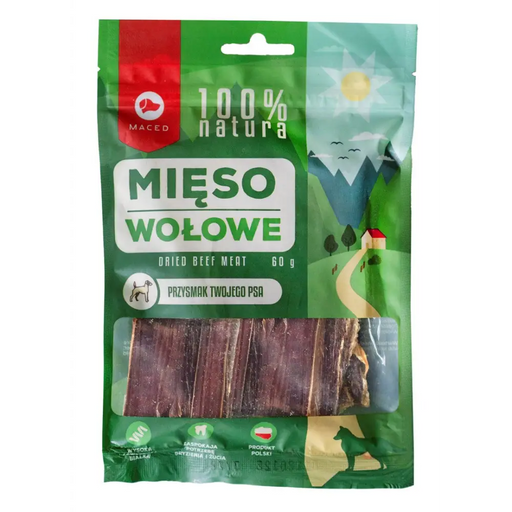 MACED 100% Natura Dried beef meat - dog treat - 60g