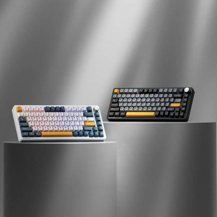 Machenike K600-B82W Безжична механична геймърска клавиатура с подсветка GR Silver Switch - Черна