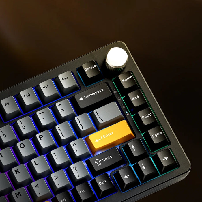 Machenike K600-B82W Безжична механична геймърска клавиатура с подсветка GR Silver Switch - Черна